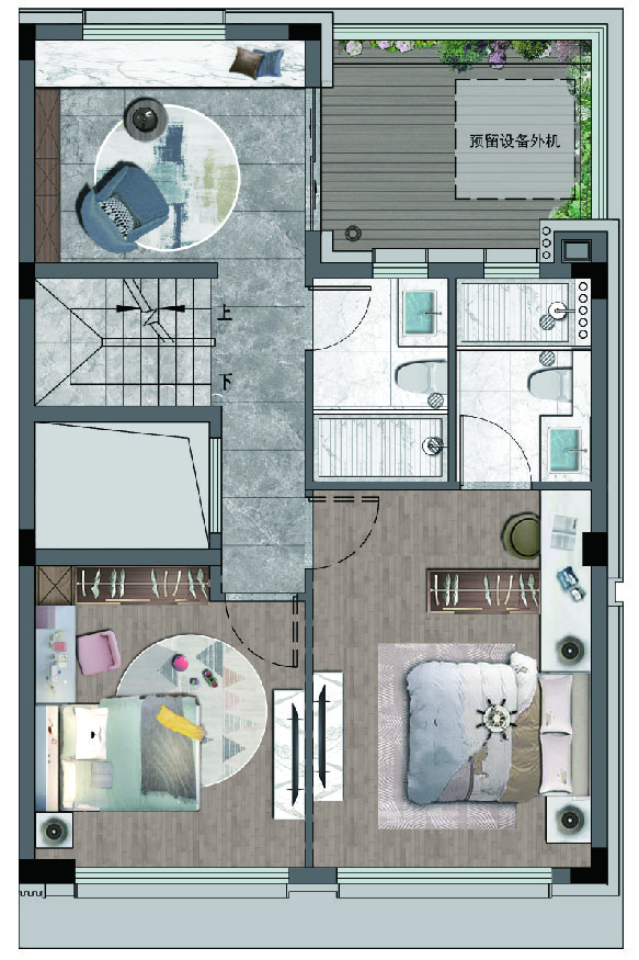 千亿球友会·辉逸云庭排屋户型地上二层